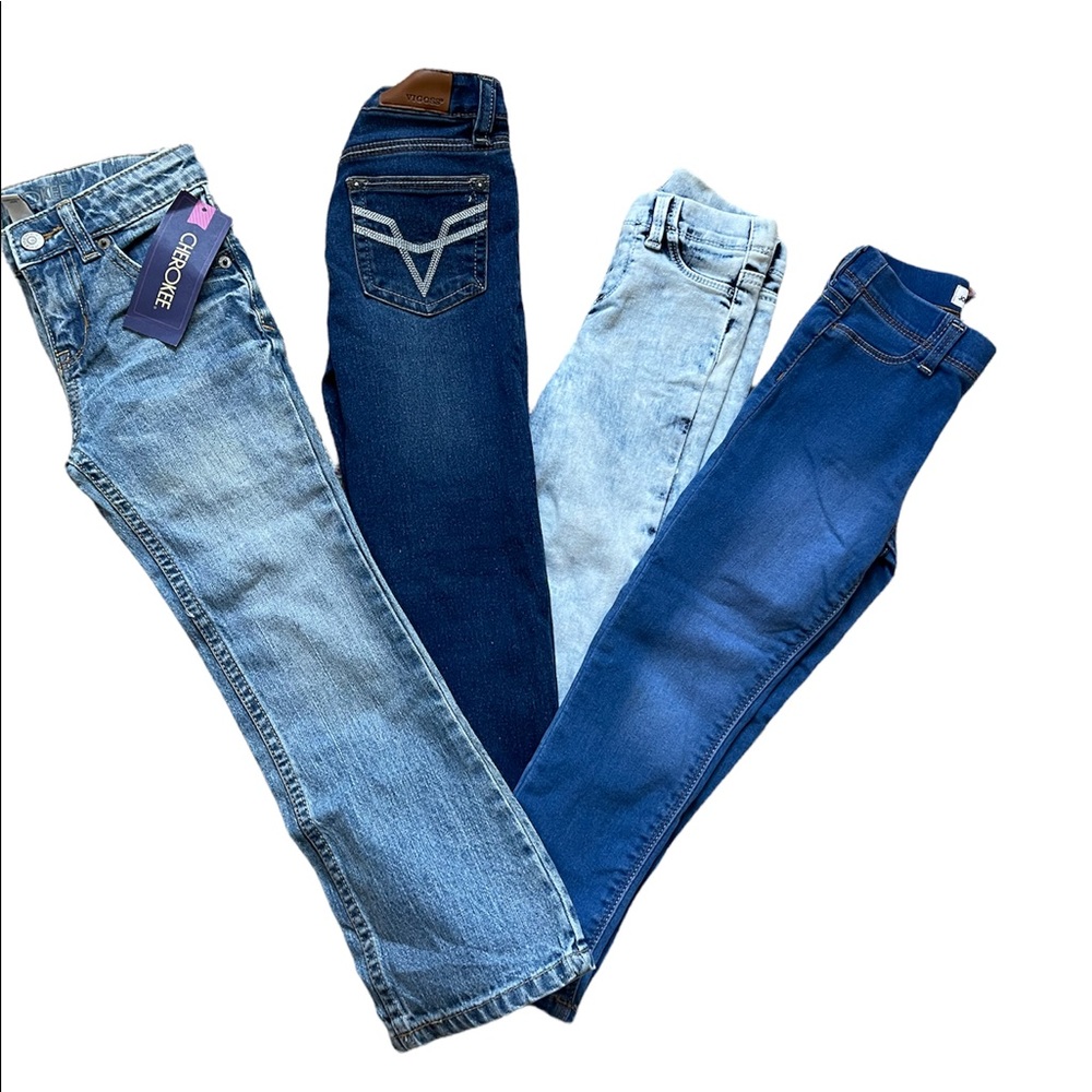 Little Girls Jeans, Bulk Buy, 1 size 6 little fare, 3 size 5 Skinny Jegg…